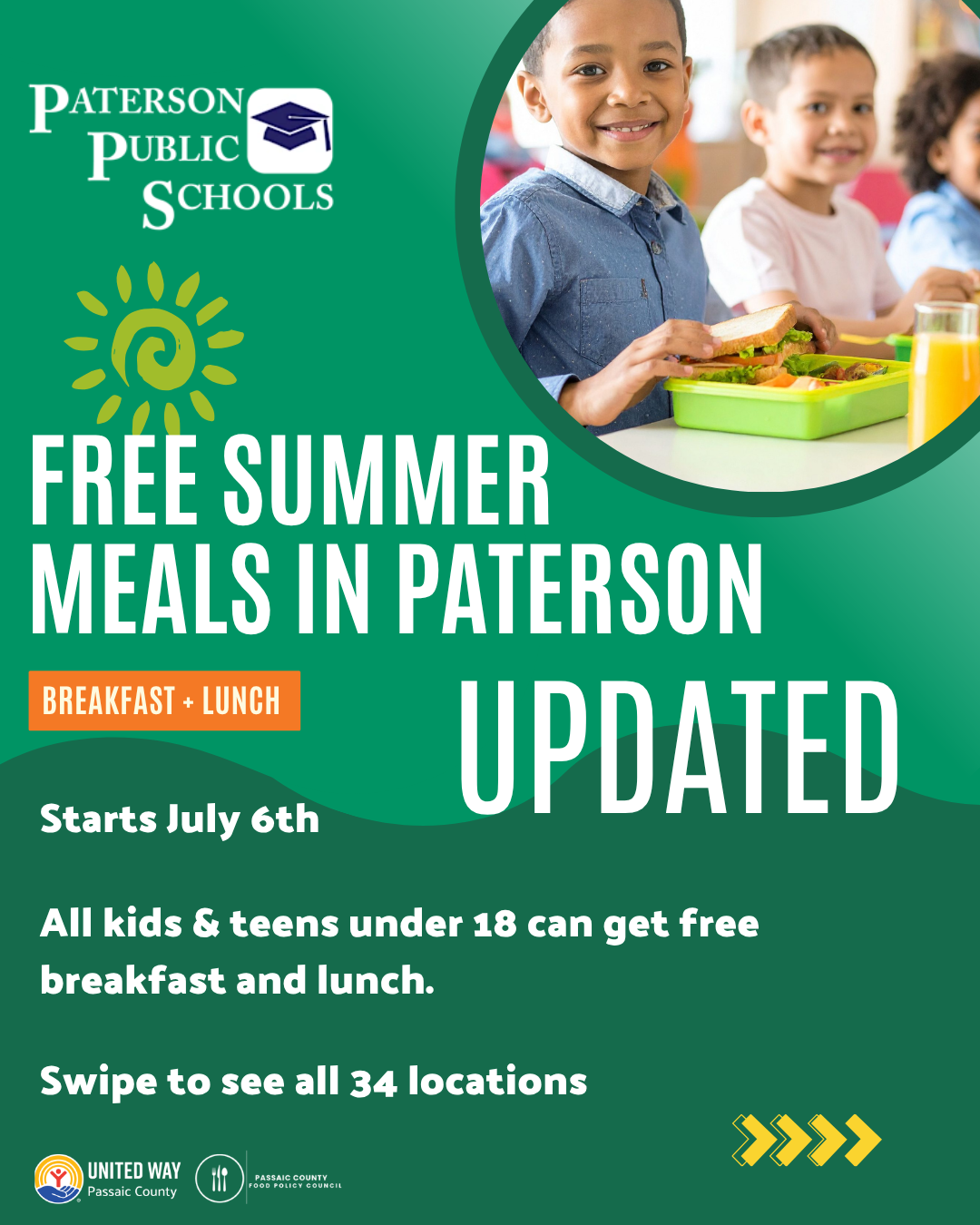 free summer meals in paterson