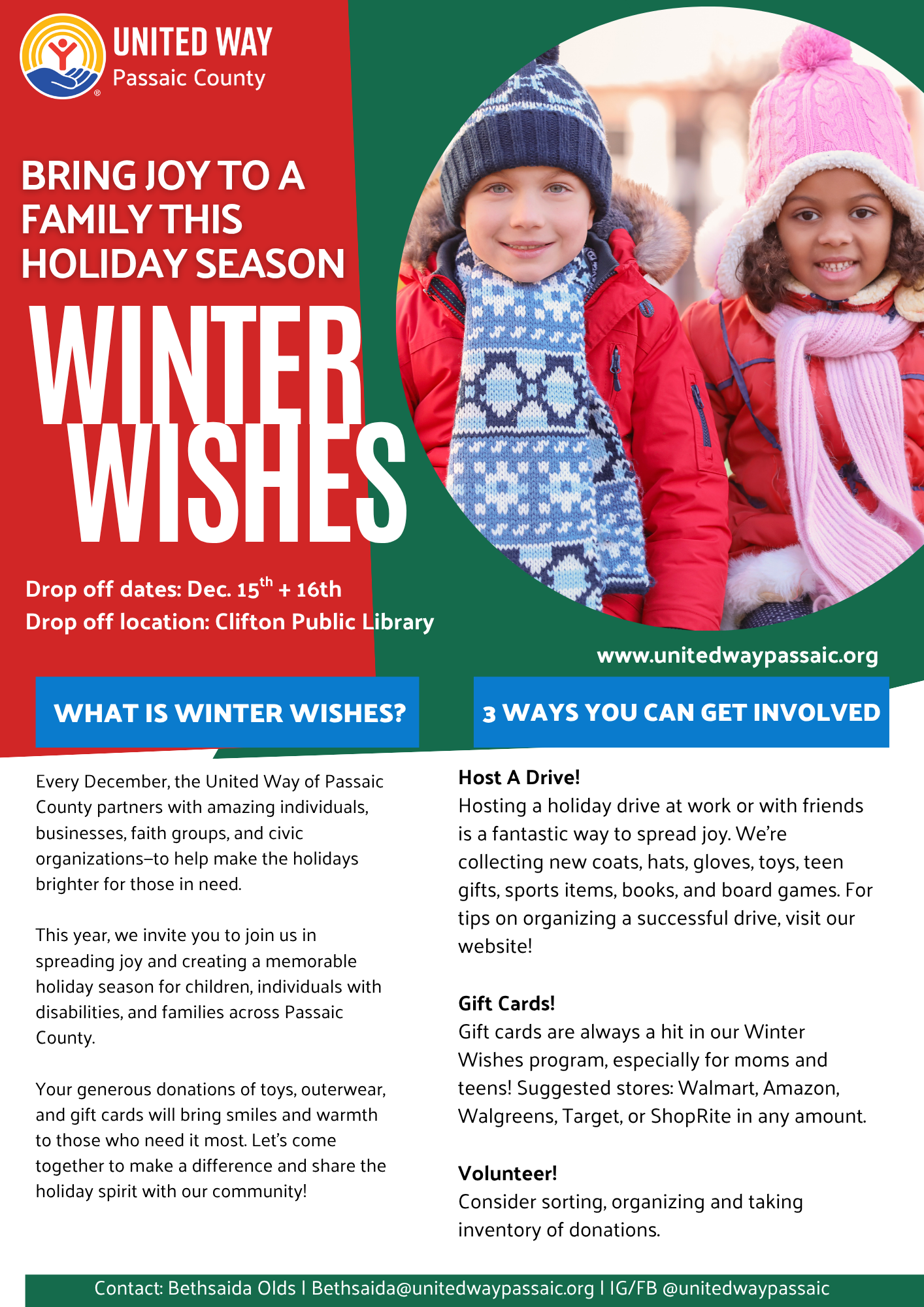 winter wishes toy and coat drive 2025